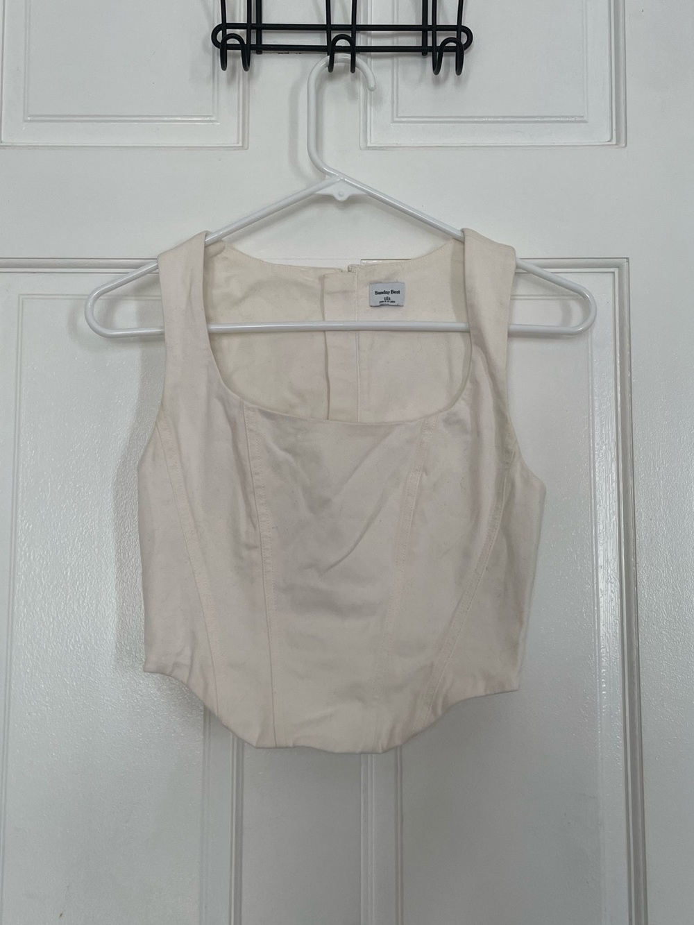Sunday Best Cream Structured Tank Top